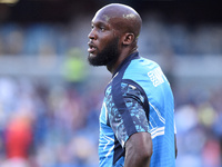 Romelu Lukaku of SSC Napoli warms up before the Serie A match between SSC Napoli and Como at Stadio Diego Armando Maradona Naples Italy on 4...