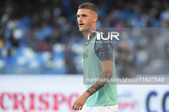 Rafa Marin of SSC Napoli warms up before the Serie A match between SSC Napoli and Como at Stadio Diego Armando Maradona Naples Italy on 4 Oc...