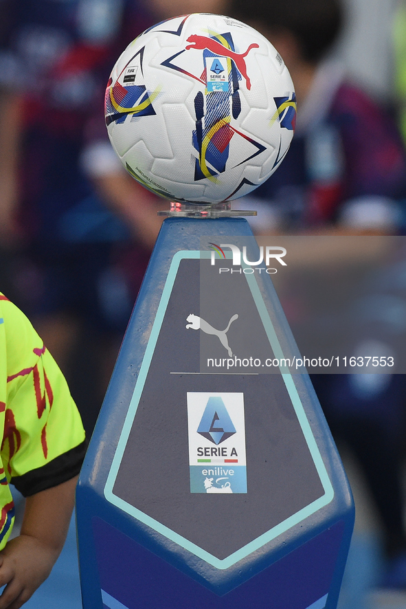 Serie A official match ball during the Serie A match between SSC Napoli and Como at Stadio Diego Armando Maradona Naples Italy on 4 October...