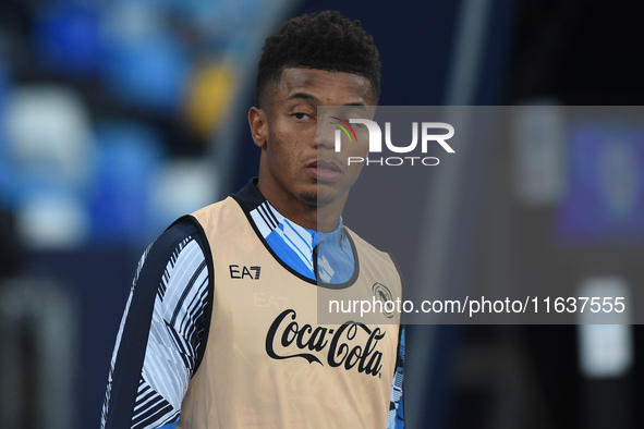 David Neres of SSC Napoli during the Serie A match between SSC Napoli and Como at Stadio Diego Armando Maradona Naples Italy on 4 October 20...