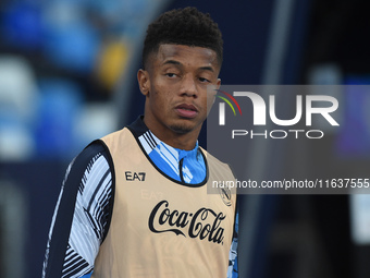 David Neres of SSC Napoli during the Serie A match between SSC Napoli and Como at Stadio Diego Armando Maradona Naples Italy on 4 October 20...