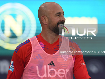 Pepe Reina of Como during the Serie A match between SSC Napoli and Como at Stadio Diego Armando Maradona Naples Italy on 4 October 2024. (