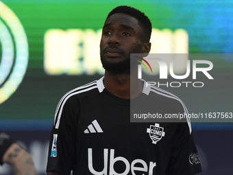 Alieu Fadera of Como during the Serie A match between SSC Napoli and Como at Stadio Diego Armando Maradona Naples Italy on 4 October 2024. (