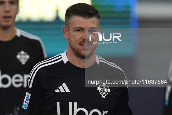 Alberto Moreno of Como during the Serie A match between SSC Napoli and Como at Stadio Diego Armando Maradona Naples Italy on 4 October 2024....