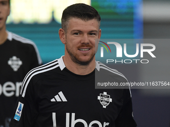 Alberto Moreno of Como during the Serie A match between SSC Napoli and Como at Stadio Diego Armando Maradona Naples Italy on 4 October 2024....