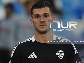 Gabriel Strefezza of Como during the Serie A match between SSC Napoli and Como at Stadio Diego Armando Maradona Naples Italy on 4 October 20...