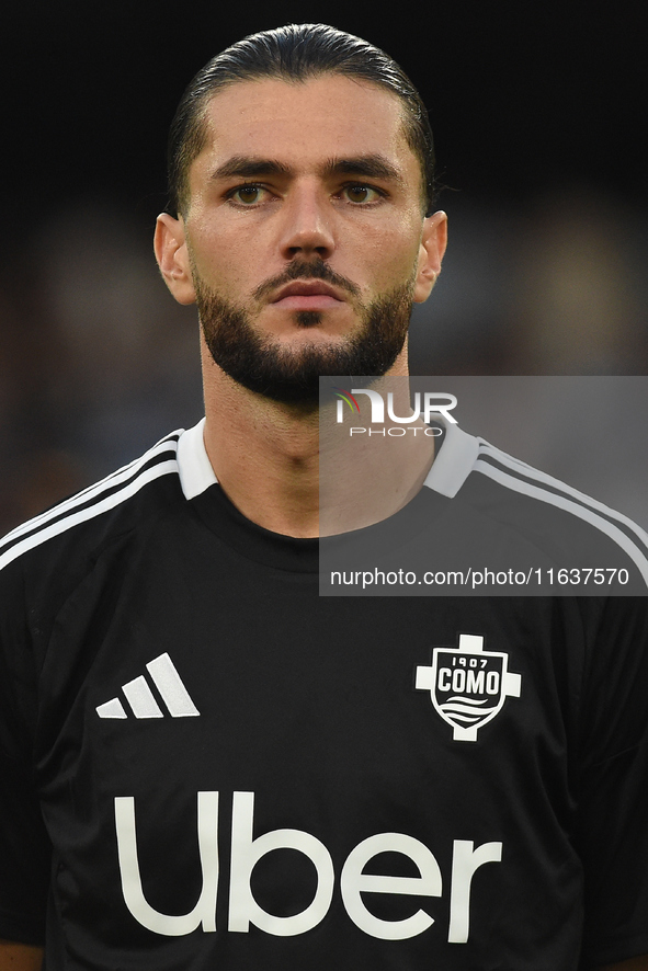 Alberto Dossena of Como during the Serie A match between SSC Napoli and Como at Stadio Diego Armando Maradona Naples Italy on 4 October 2024...