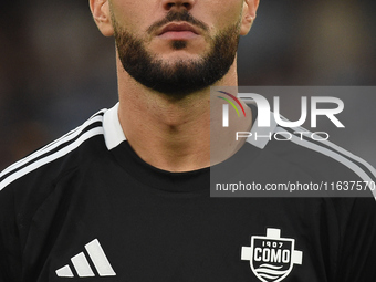 Alberto Dossena of Como during the Serie A match between SSC Napoli and Como at Stadio Diego Armando Maradona Naples Italy on 4 October 2024...