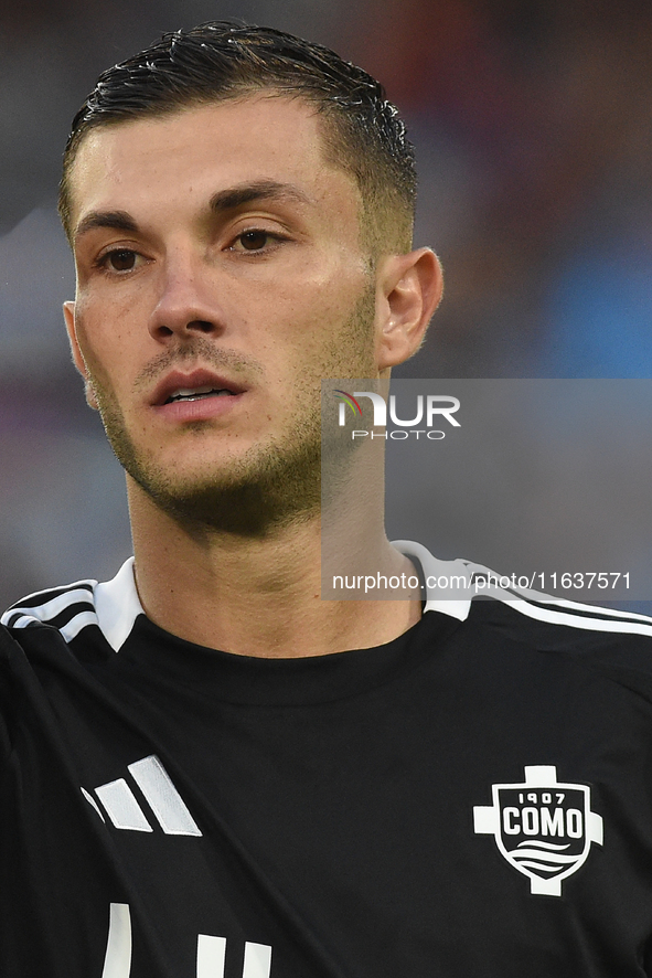 Gabriel Strefezza of Como during the Serie A match between SSC Napoli and Como at Stadio Diego Armando Maradona Naples Italy on 4 October 20...