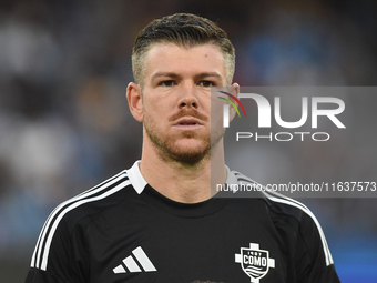 Alberto Moreno of Como during the Serie A match between SSC Napoli and Como at Stadio Diego Armando Maradona Naples Italy on 4 October 2024....