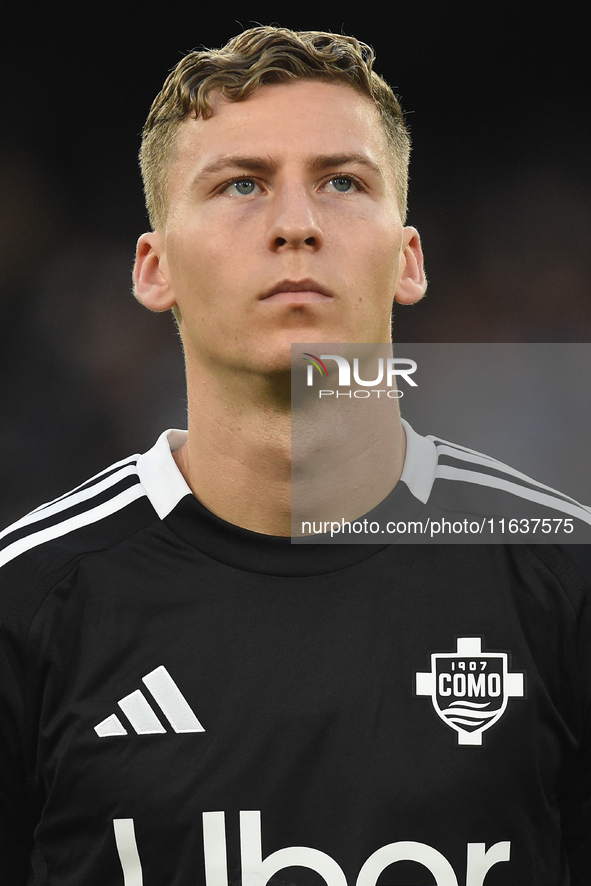 Ignace Van Der Brempt of Como during the Serie A match between SSC Napoli and Como at Stadio Diego Armando Maradona Naples Italy on 4 Octobe...