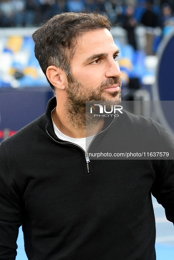 Cesc Fabregas Head Coach of Como during the Serie A match between SSC Napoli and Como at Stadio Diego Armando Maradona Naples Italy on 4 Oct...