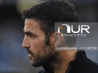 Cesc Fabregas Head Coach of Como during the Serie A match between SSC Napoli and Como at Stadio Diego Armando Maradona Naples Italy on 4 Oct...