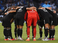 Players of Como during the Serie A match between SSC Napoli and Como at Stadio Diego Armando Maradona Naples Italy on 4 October 2024. (