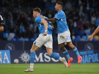 Scott McTominay of SSC Napoli celebrates after scoring during the Serie A match between SSC Napoli and Como at Stadio Diego Armando Maradona...