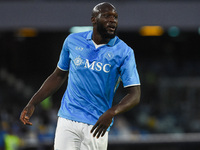 Romelu Lukaku of SSC Napoli during the Serie A match between SSC Napoli and Como at Stadio Diego Armando Maradona Naples Italy on 4 October...