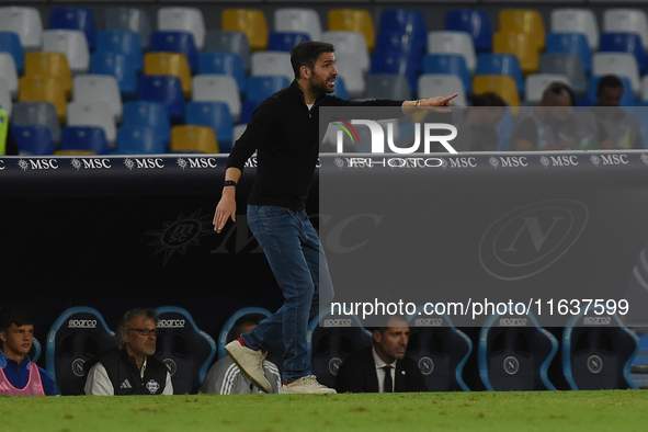 Cesc Fabregas Head Coach of Como during the Serie A match between SSC Napoli and Como at Stadio Diego Armando Maradona Naples Italy on 4 Oct...