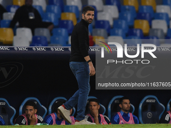 Cesc Fabregas Head Coach of Como during the Serie A match between SSC Napoli and Como at Stadio Diego Armando Maradona Naples Italy on 4 Oct...