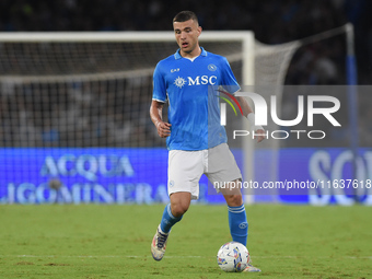 Alessandro Buongiorno of SSC Napoli during the Serie A match between SSC Napoli and Como at Stadio Diego Armando Maradona Naples Italy on 4...