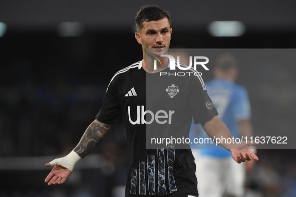 Gabriel Strefezza of Como during the Serie A match between SSC Napoli and Como at Stadio Diego Armando Maradona Naples Italy on 4 October 20...