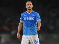 Stanislav Lobotka of SSC Napoli during the Serie A match between SSC Napoli and Como at Stadio Diego Armando Maradona Naples Italy on 4 Octo...