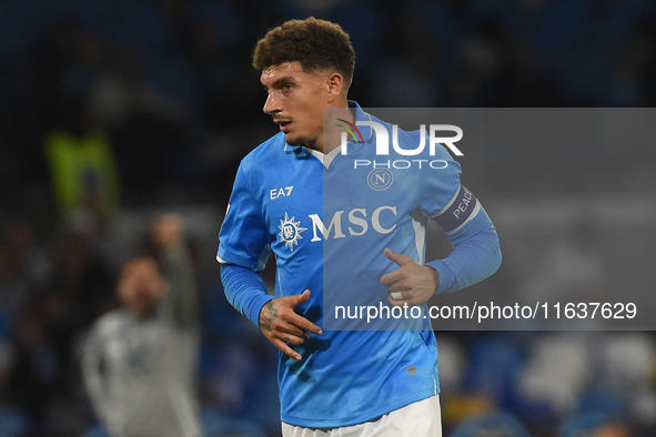 Giovanni Di Lorenzo of SSC Napoli during the Serie A match between SSC Napoli and Como at Stadio Diego Armando Maradona Naples Italy on 4 Oc...