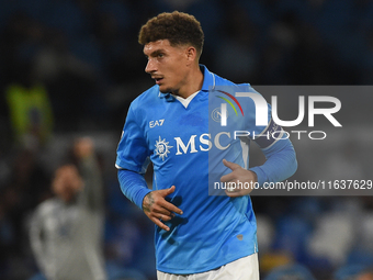 Giovanni Di Lorenzo of SSC Napoli during the Serie A match between SSC Napoli and Como at Stadio Diego Armando Maradona Naples Italy on 4 Oc...