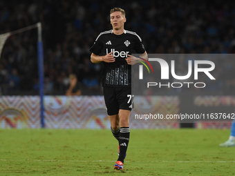 Ignace Van Der Brempt of Como during the Serie A match between SSC Napoli and Como at Stadio Diego Armando Maradona Naples Italy on 4 Octobe...