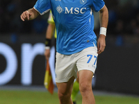 Khvicha Kvaratskhelia of SSC Napoli during the Serie A match between SSC Napoli and Como at Stadio Diego Armando Maradona Naples Italy on 4...