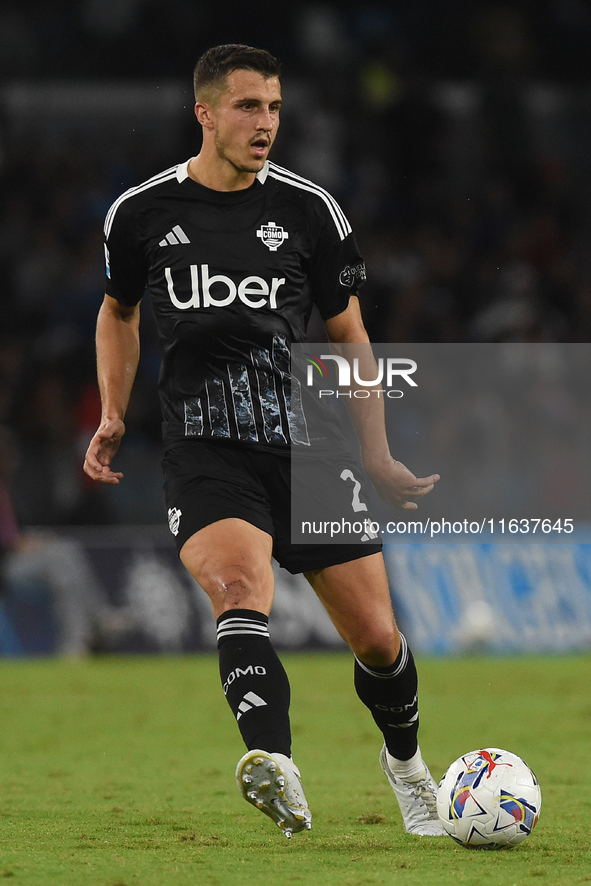 Marc-Oliver Kempf of Como during the Serie A match between SSC Napoli and Como at Stadio Diego Armando Maradona Naples Italy on 4 October 20...