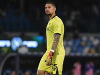 Elia Caprile of SSC Napoli during the Serie A match between SSC Napoli and Como at Stadio Diego Armando Maradona Naples Italy on 4 October 2...