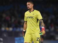 Elia Caprile of SSC Napoli during the Serie A match between SSC Napoli and Como at Stadio Diego Armando Maradona Naples Italy on 4 October 2...