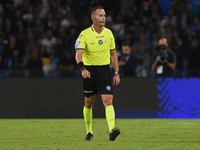 Referee Ermanno Feliciani during the Serie A match between SSC Napoli and Como at Stadio Diego Armando Maradona Naples Italy on 4 October 20...