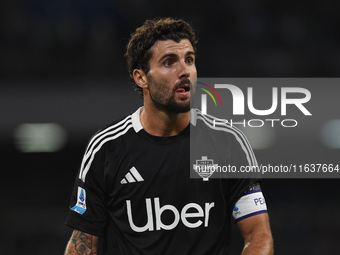 Patrick Cutrone of Como during the Serie A match between SSC Napoli and Como at Stadio Diego Armando Maradona Naples Italy on 4 October 2024...