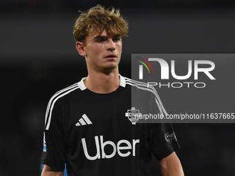 Nico Paz of Como during the Serie A match between SSC Napoli and Como at Stadio Diego Armando Maradona Naples Italy on 4 October 2024. (