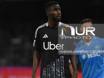 Alieu Fadera of Como during the Serie A match between SSC Napoli and Como at Stadio Diego Armando Maradona Naples Italy on 4 October 2024. (