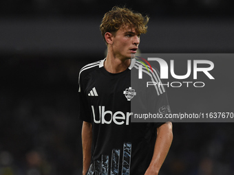 Nico Paz of Como during the Serie A match between SSC Napoli and Como at Stadio Diego Armando Maradona Naples Italy on 4 October 2024. (