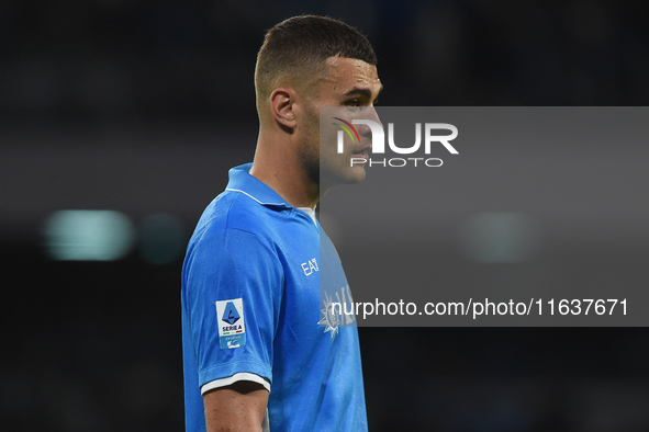 Alessandro Buongiorno of SSC Napoli during the Serie A match between SSC Napoli and Como at Stadio Diego Armando Maradona Naples Italy on 4...