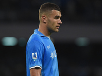 Alessandro Buongiorno of SSC Napoli during the Serie A match between SSC Napoli and Como at Stadio Diego Armando Maradona Naples Italy on 4...