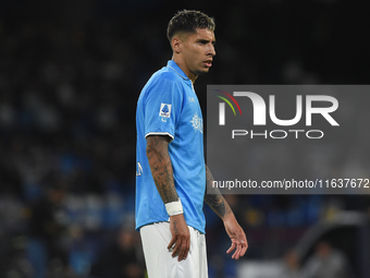 Mathias Olivera of SSC Napoli during the Serie A match between SSC Napoli and Como at Stadio Diego Armando Maradona Naples Italy on 4 Octobe...