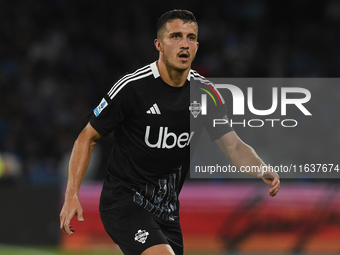 Marc-Oliver Kempf of Como during the Serie A match between SSC Napoli and Como at Stadio Diego Armando Maradona Naples Italy on 4 October 20...