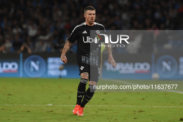 Alberto Moreno of Como during the Serie A match between SSC Napoli and Como at Stadio Diego Armando Maradona Naples Italy on 4 October 2024....