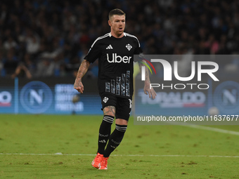 Alberto Moreno of Como during the Serie A match between SSC Napoli and Como at Stadio Diego Armando Maradona Naples Italy on 4 October 2024....