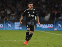 Alberto Moreno of Como during the Serie A match between SSC Napoli and Como at Stadio Diego Armando Maradona Naples Italy on 4 October 2024....