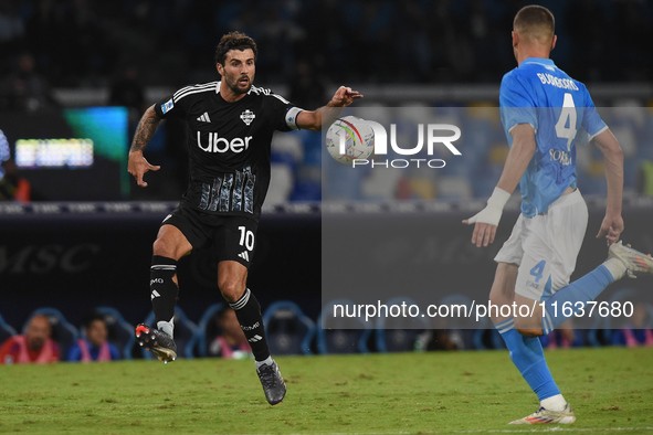 Patrick Cutrone of Como during the Serie A match between SSC Napoli and Como at Stadio Diego Armando Maradona Naples Italy on 4 October 2024...