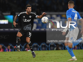 Patrick Cutrone of Como during the Serie A match between SSC Napoli and Como at Stadio Diego Armando Maradona Naples Italy on 4 October 2024...