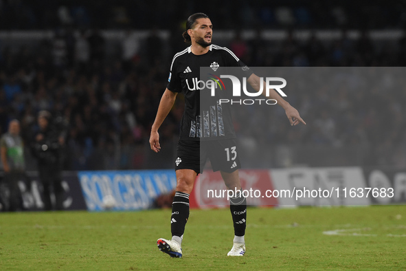 Alberto Dossena of Como during the Serie A match between SSC Napoli and Como at Stadio Diego Armando Maradona Naples Italy on 4 October 2024...