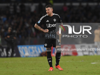 Alberto Moreno of Como during the Serie A match between SSC Napoli and Como at Stadio Diego Armando Maradona Naples Italy on 4 October 2024....