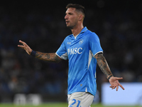 Matteo Politano of SSC Napoli during the Serie A match between SSC Napoli and Como at Stadio Diego Armando Maradona Naples Italy on 4 Octobe...