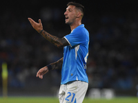 Matteo Politano of SSC Napoli during the Serie A match between SSC Napoli and Como at Stadio Diego Armando Maradona Naples Italy on 4 Octobe...